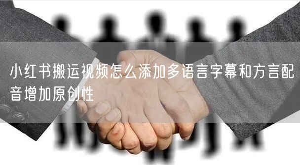 小红书搬运视频怎么添加多语言字幕和方言配音增加原创性