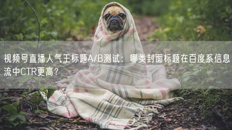 视频号直播人气王标题A/B测试：哪类封面标题在百度系信息流中CTR更高？